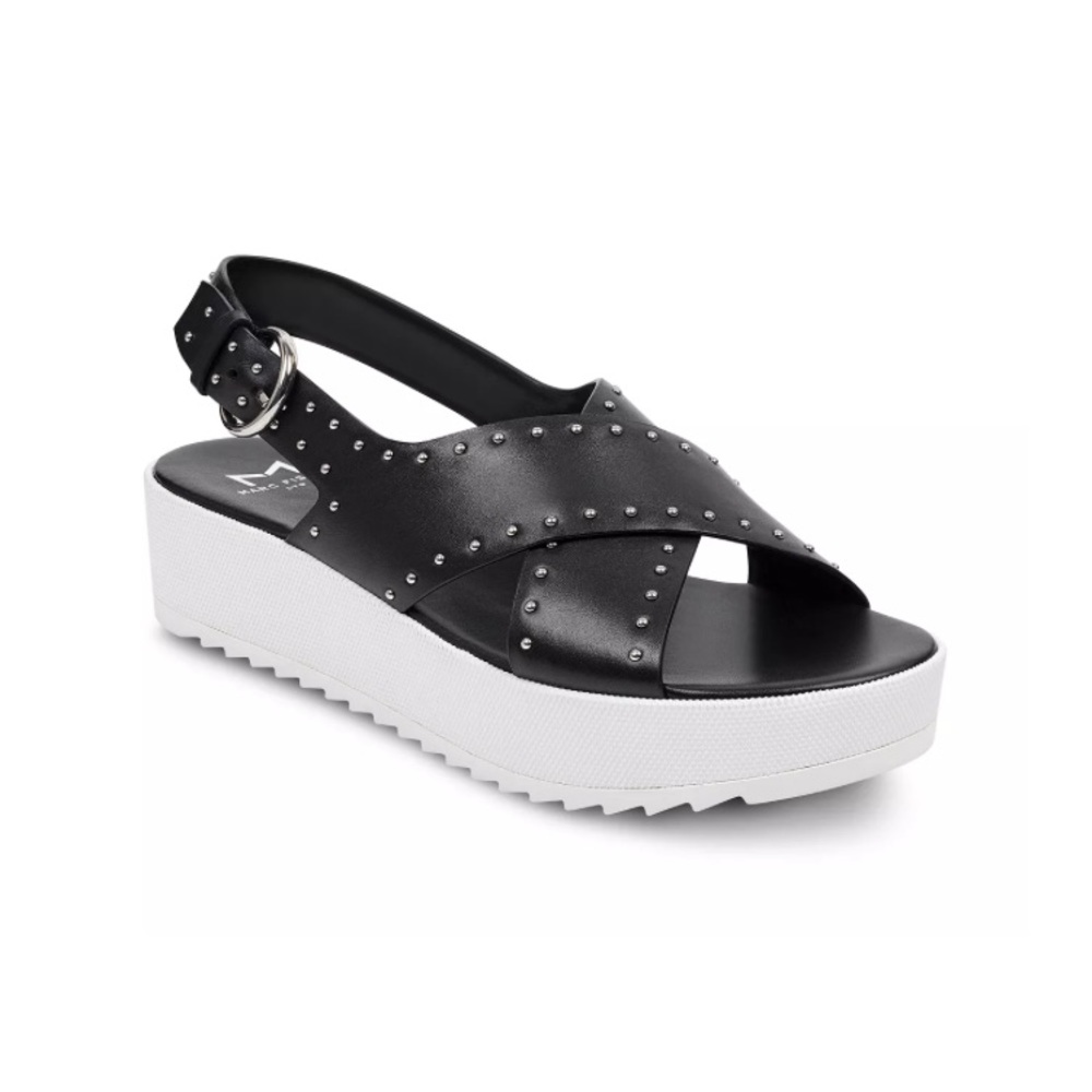 Marc Fisher Deliah Platform Wedge Sandals in Tan